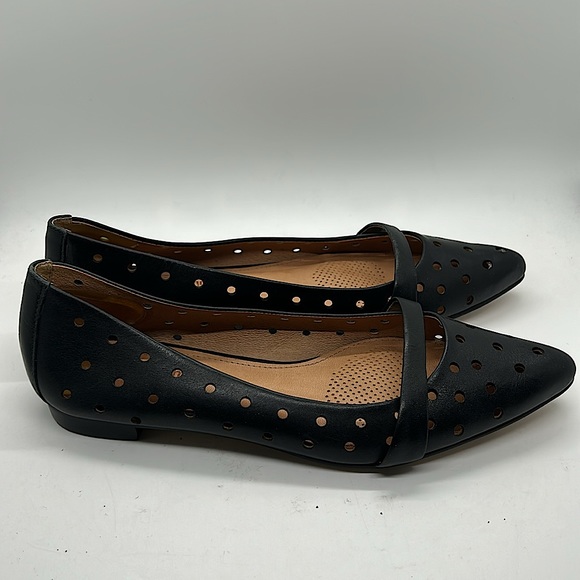 Corso Como Beautiful Black Leather Pointed Toe Flats Shoes **Size 6** 🌺🌺 - Picture 4 of 8